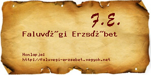 Faluvégi Erzsébet névjegykártya
